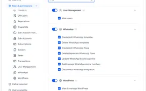 Granular WhatsApp Permissions for SMBcrm Users