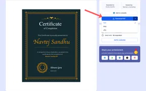 Download Certificates and Badges in More Formats