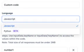 Python Support Added to Custom Code Actions