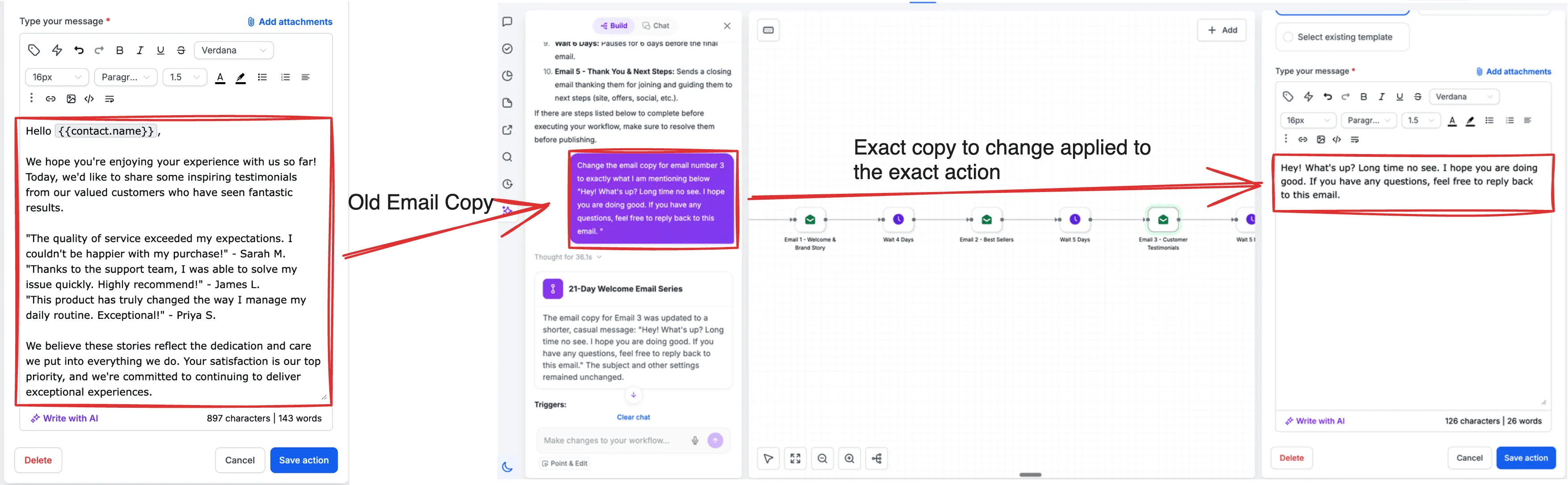 AI Builder targeted edit example