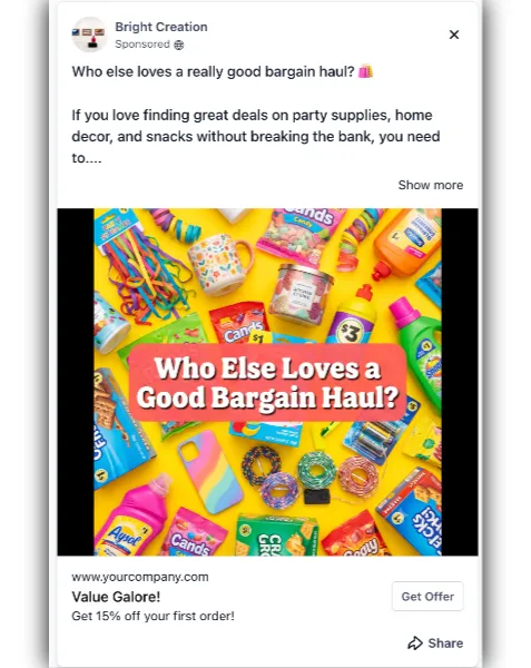 Dollar Store - Facebook Ad
