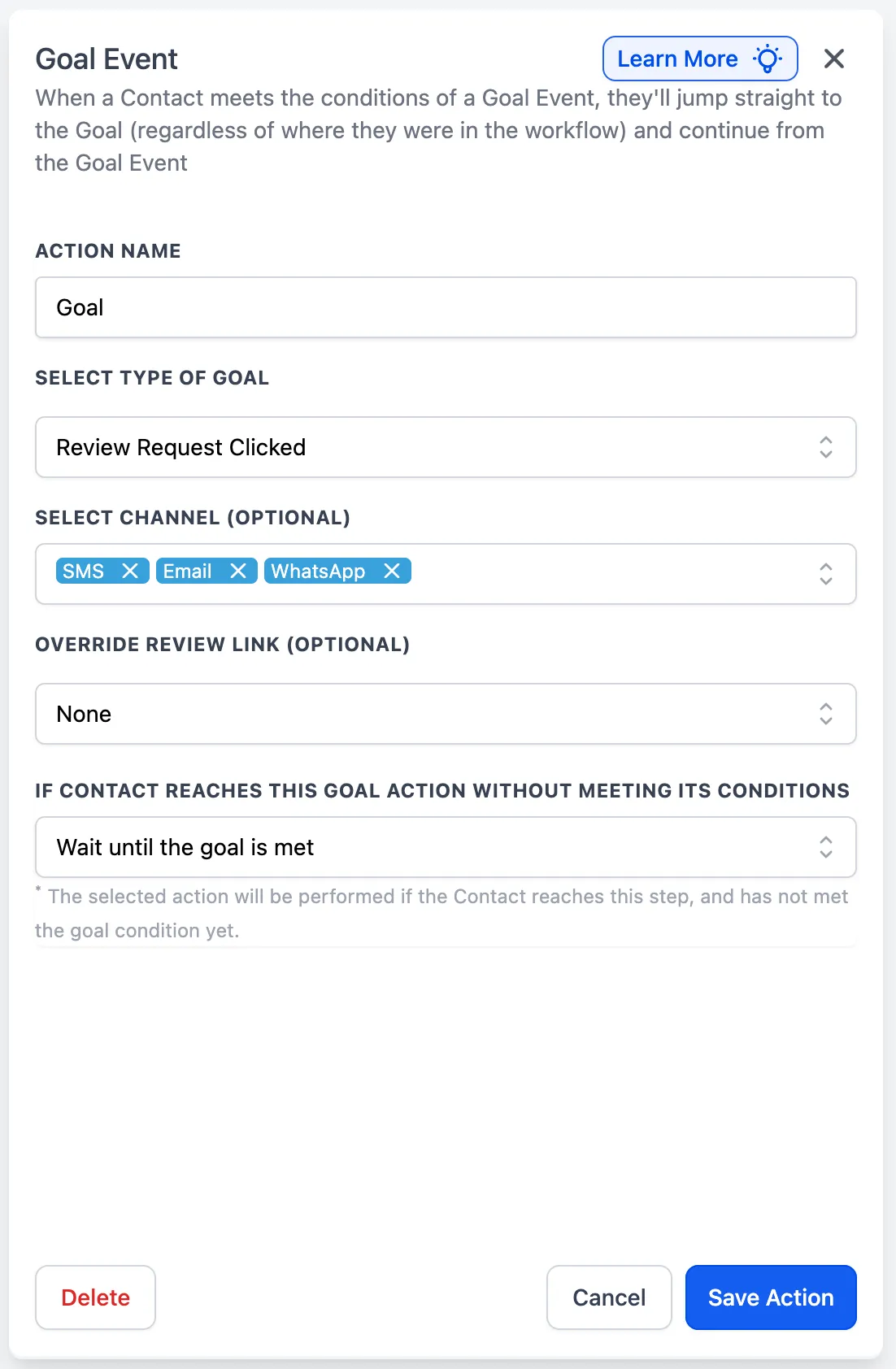 Invoice Paid goal event preview
