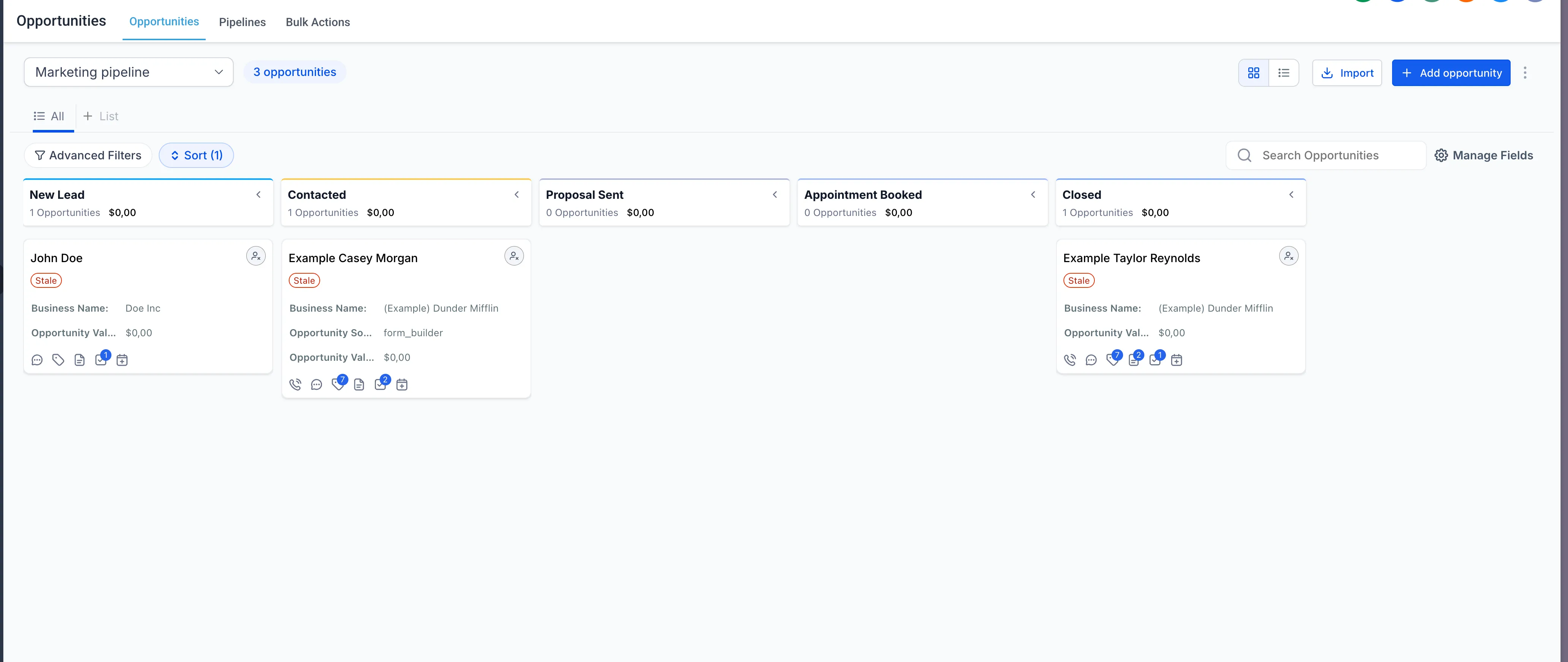 Pipeline stage display options in Kanban view