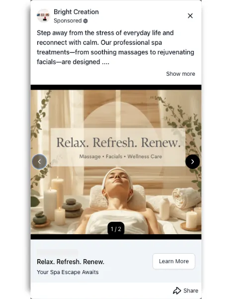 Day Spa - Facebook Ad