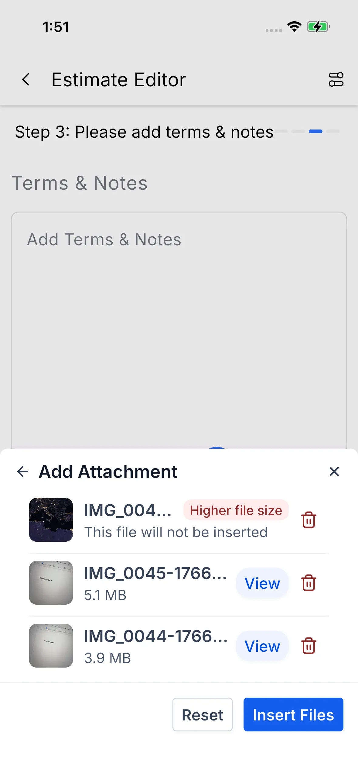 Managing invoice attachments