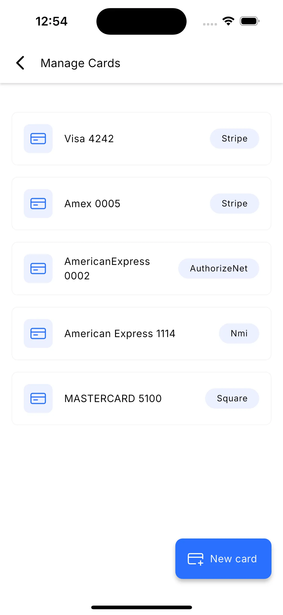 Add a card from a contact record