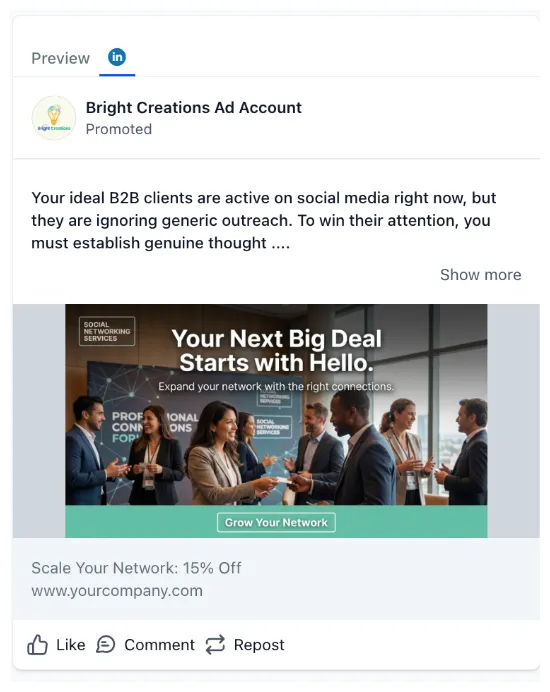 Social Networking Services - LinkedIn Ad