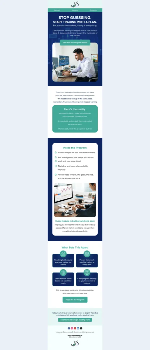 Stocks Trading Coach - Email