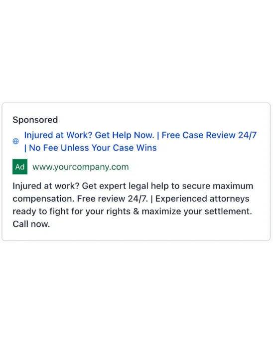 Workers Compensation Attorney - Google Ad