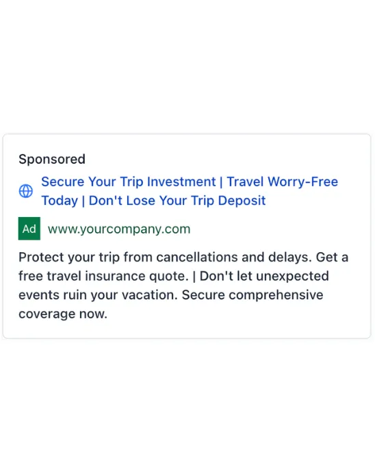 Travel Coverage - Google Ad
