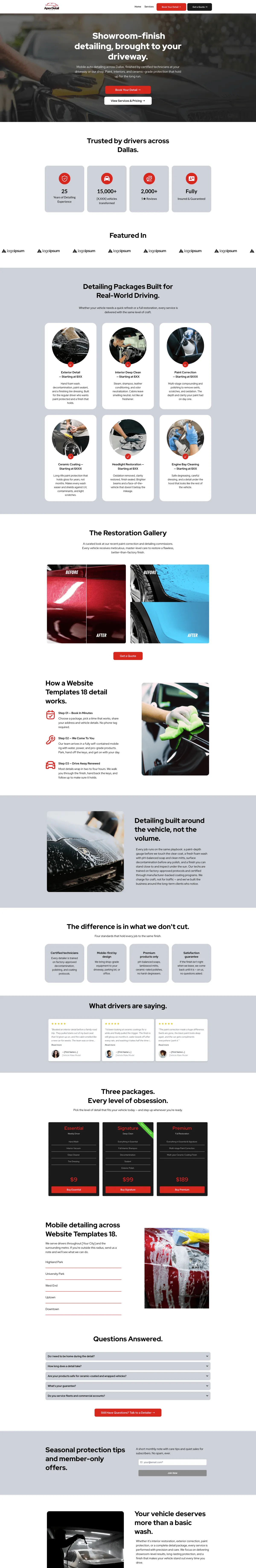 Automotive Detailing - Website