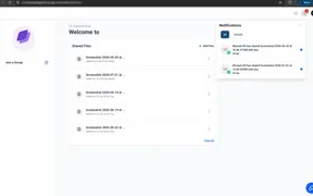 Client Portal File Share Notifications