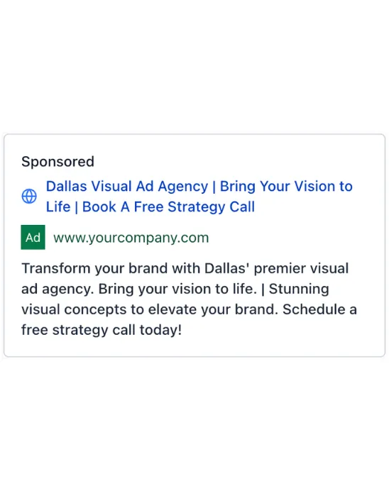 Visual Advertising Agency - Google Ad