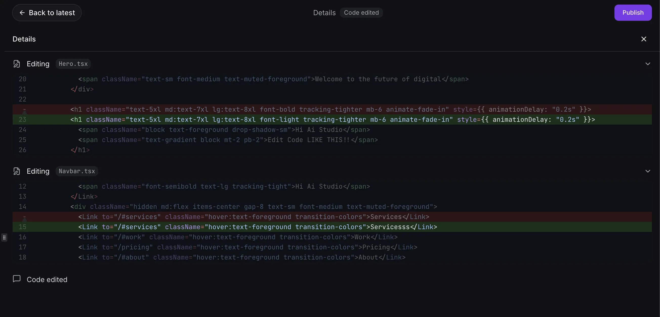 Version history and editing workflow