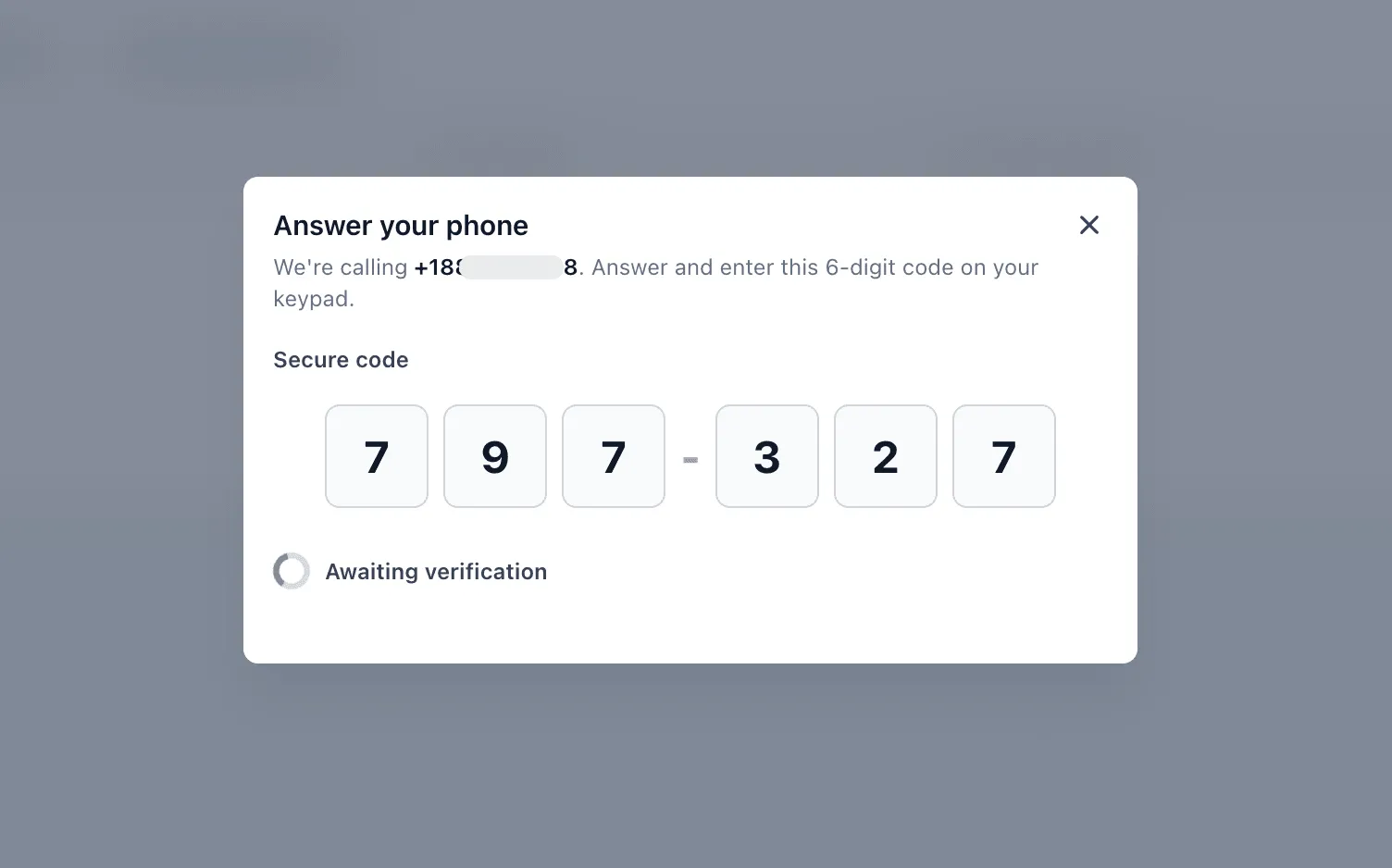 Verify your phone number
