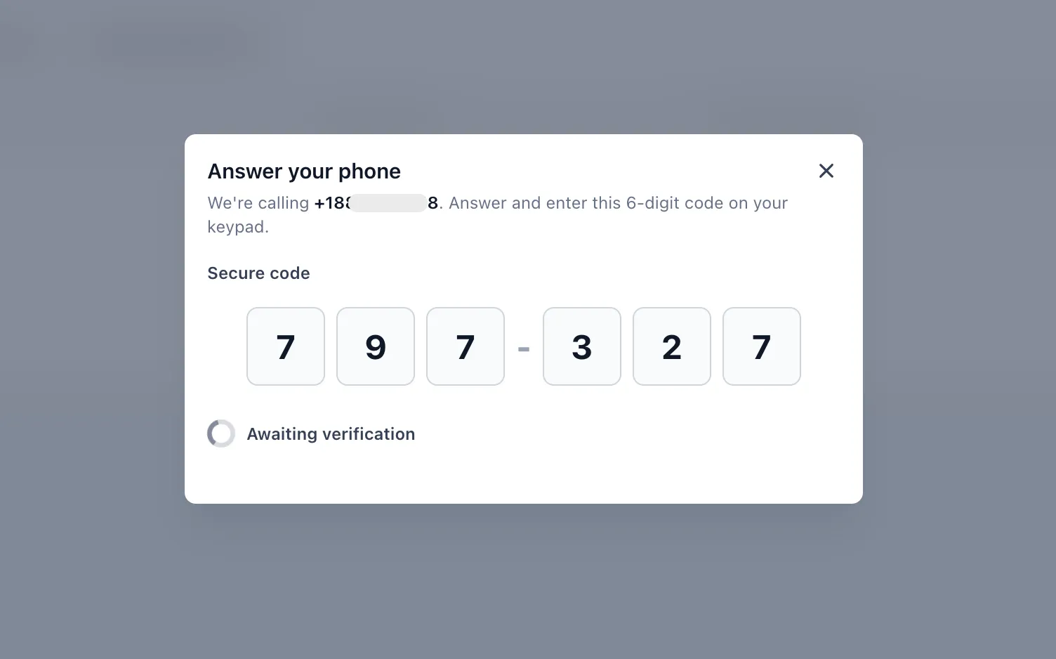 Verify your phone number