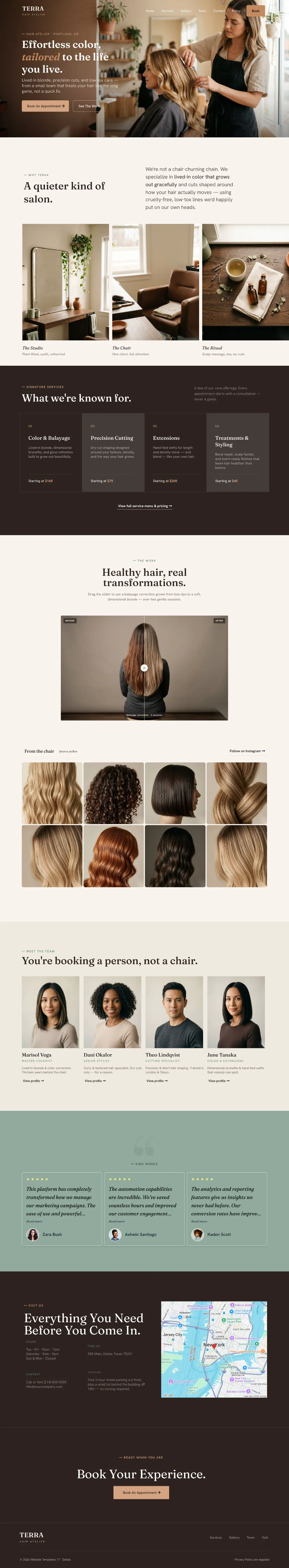 Hair Styling Salon - Website