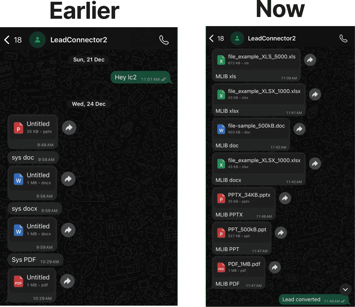 Rich media messaging in WhatsApp conversations in SMBcrm Labs