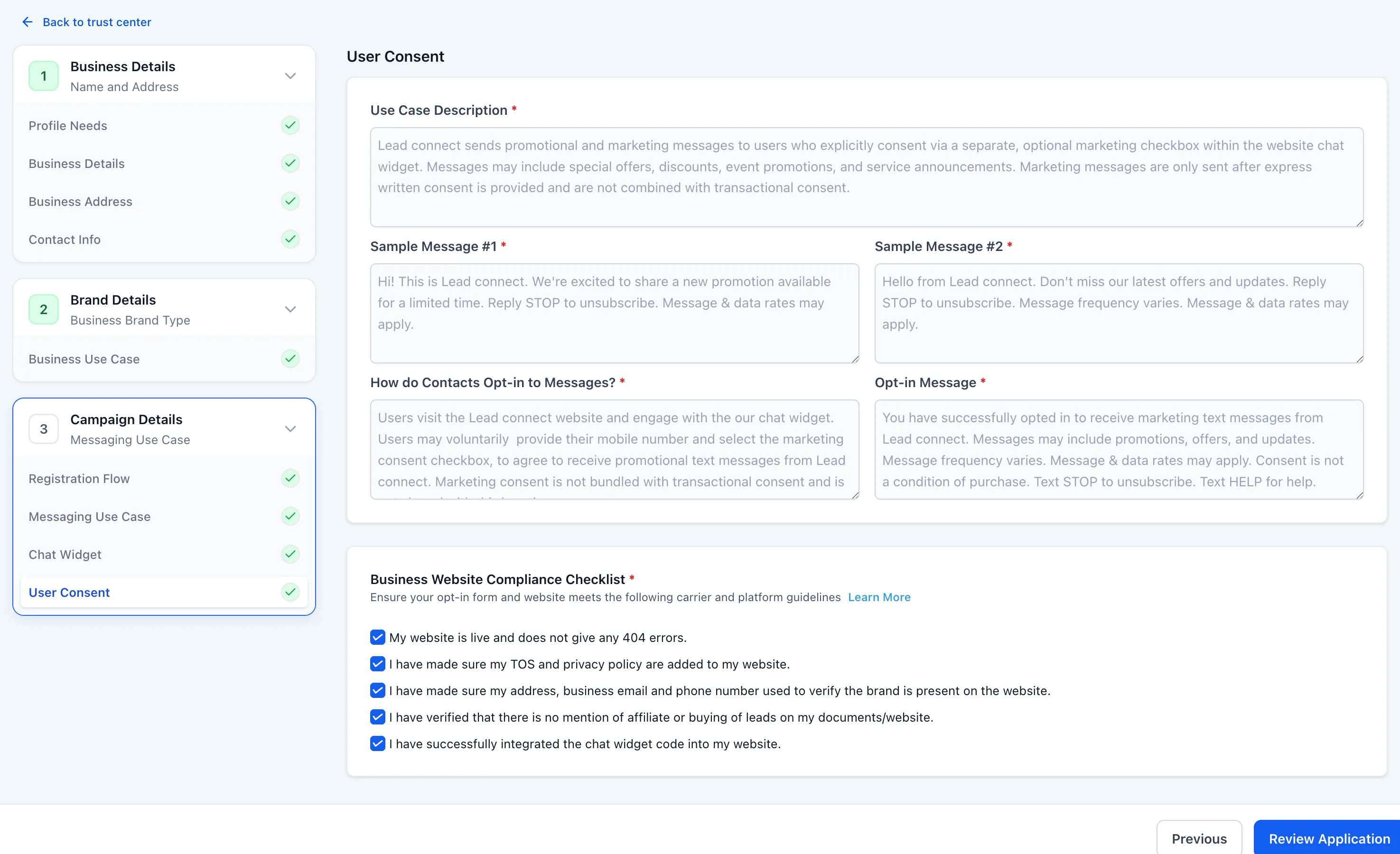 Locked final consent review
