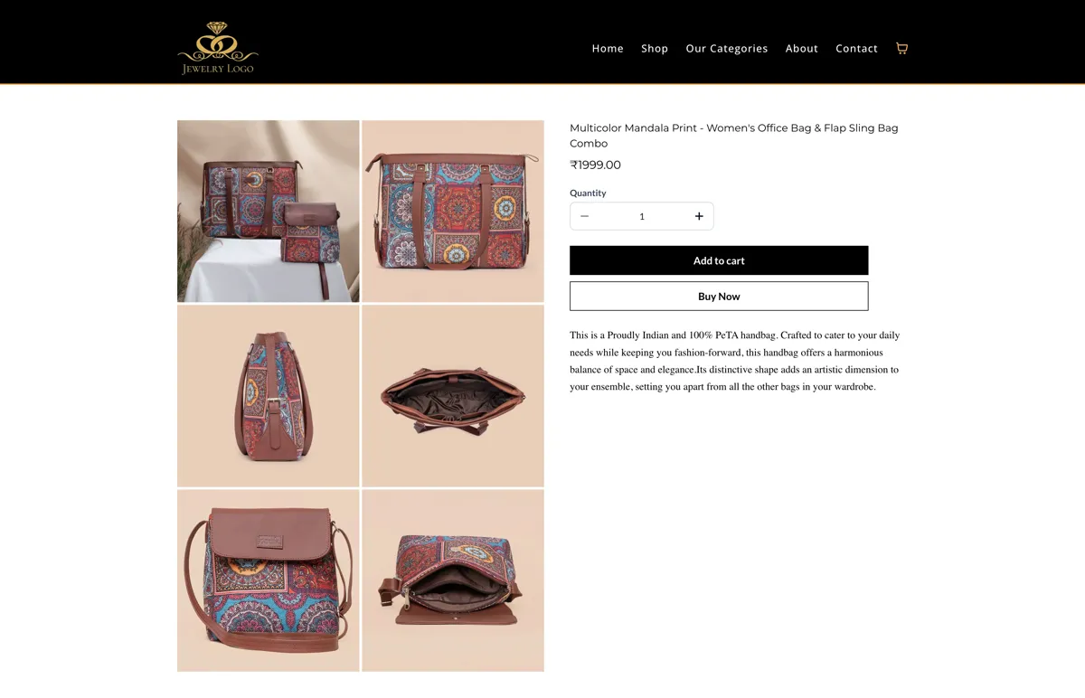 Product media layout in use
