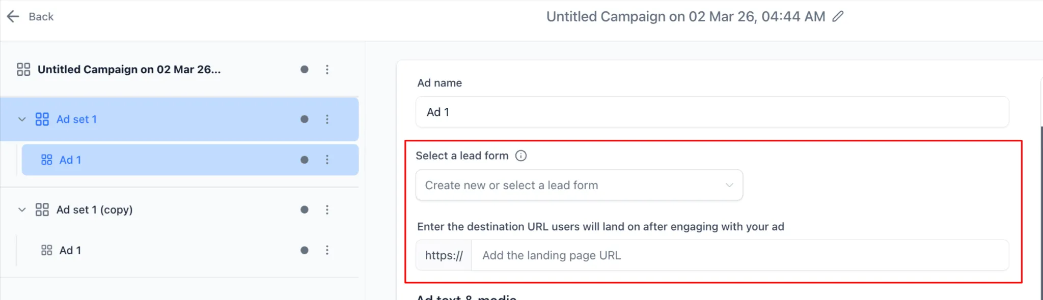 Hybrid ad requirements