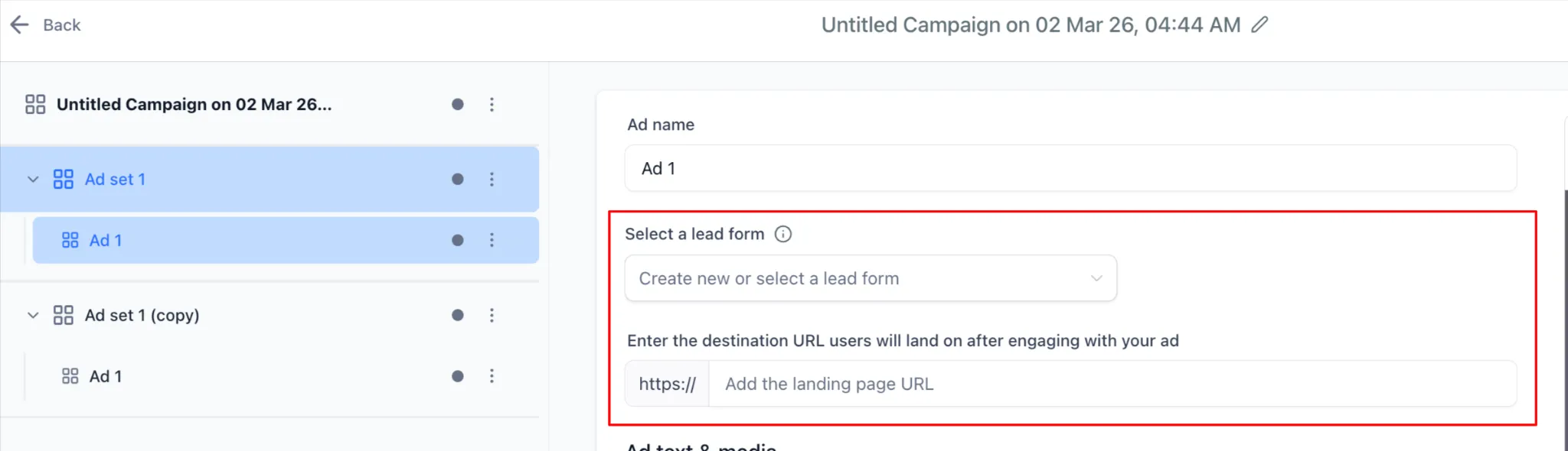 Hybrid ad requirements