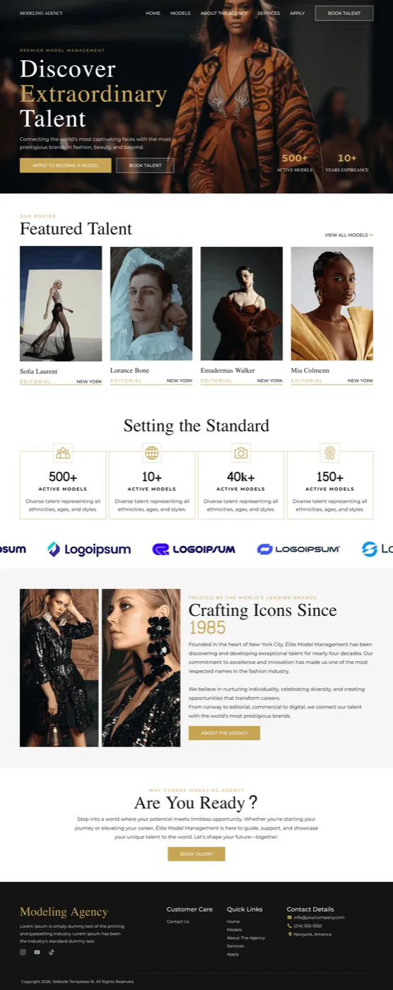 Modeling Agency - Website