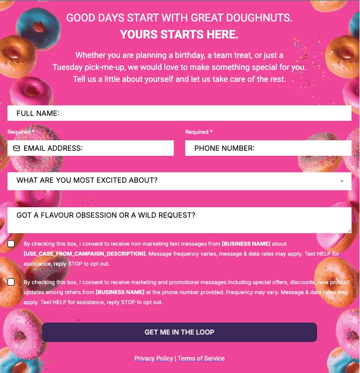 Donut Store - Form