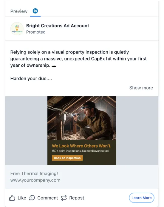 Property Inspector - LinkedIn Ad