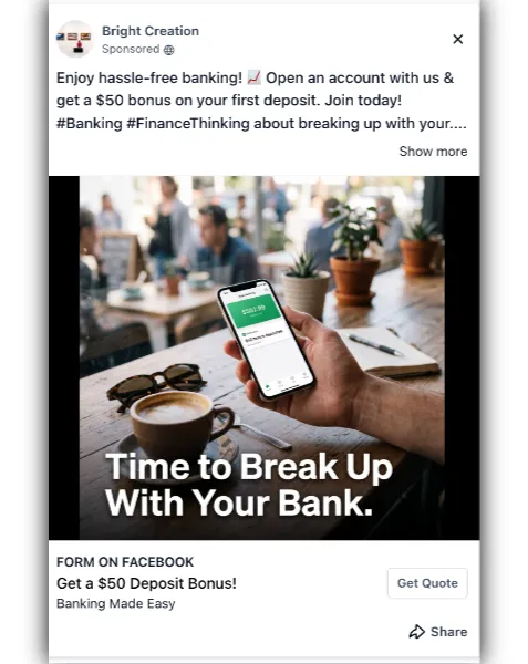 Banking - Facebook Ad