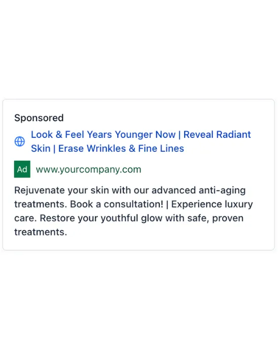 Cosmetic Medical Spa - Google Ad
