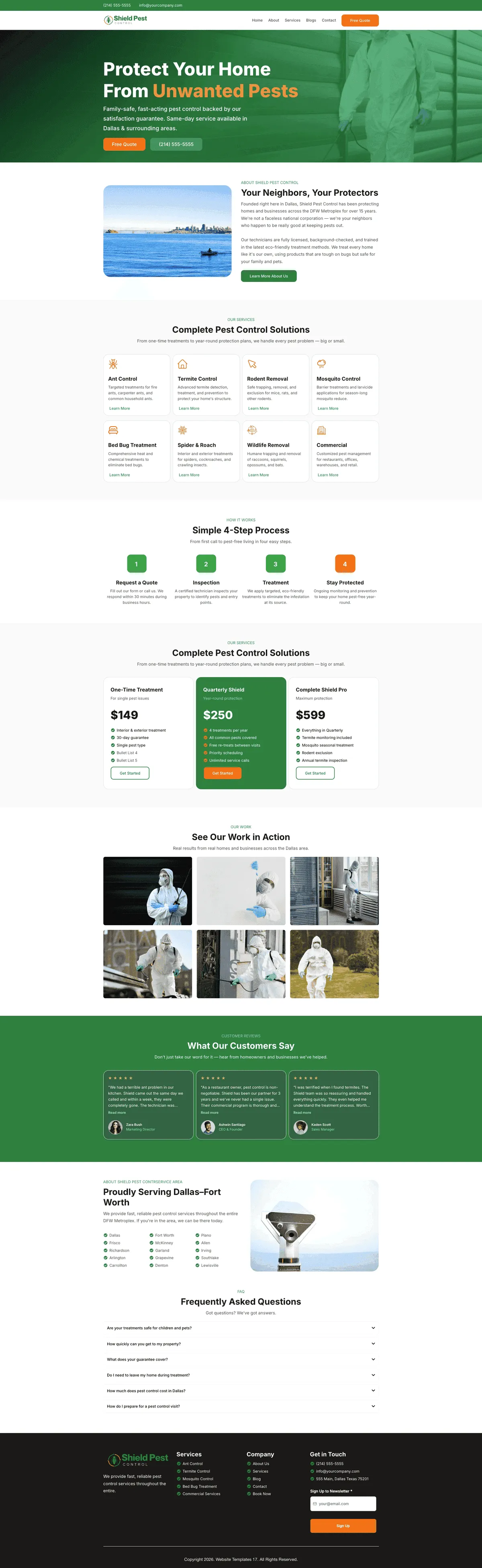 Pest Control - Website