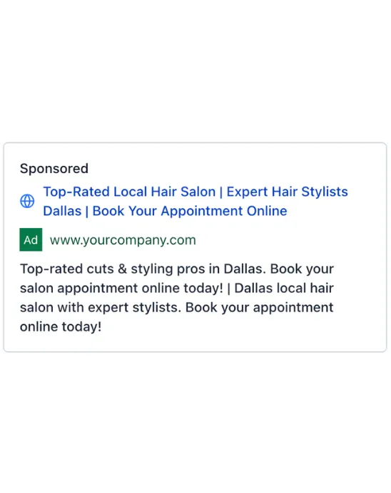 Hair Studio - Google Ad